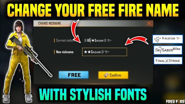 Free Fire Name Style 2022: Free Fire Stylish Names 2022