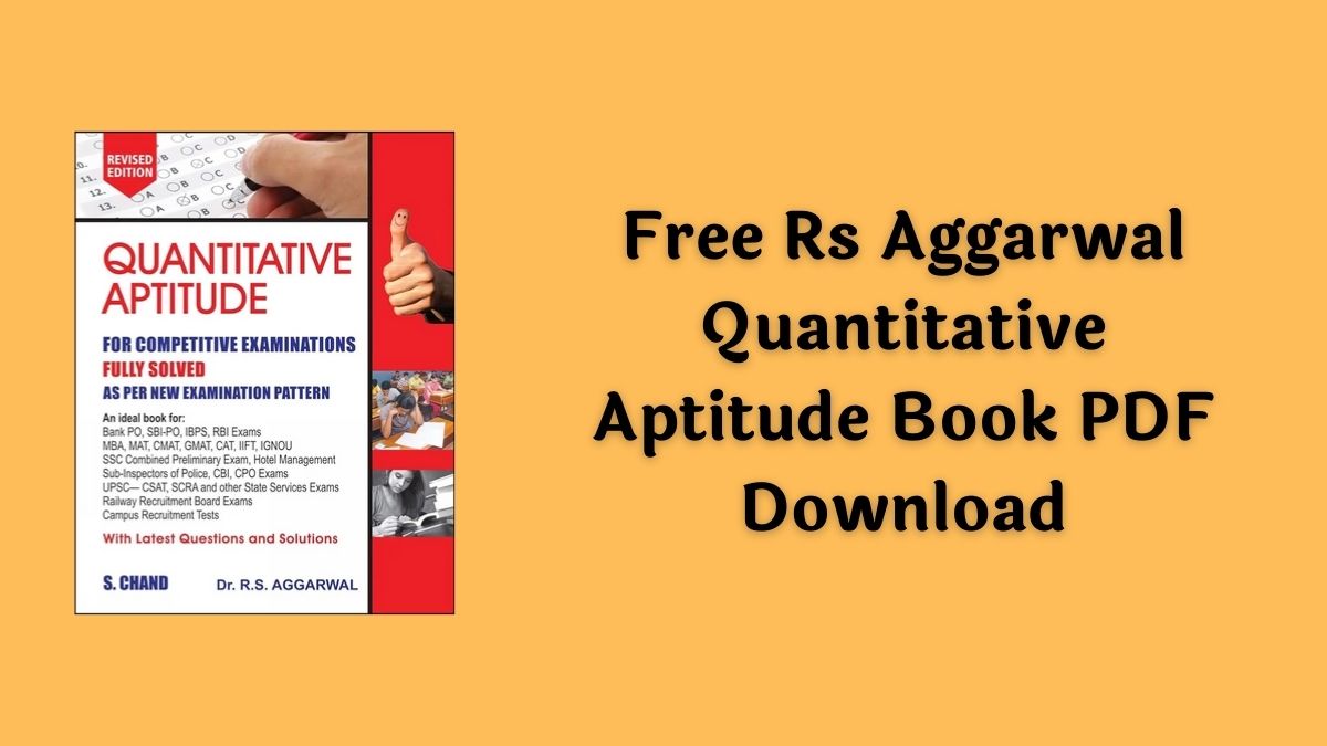Free Rs Aggarwal Quantitative Aptitude